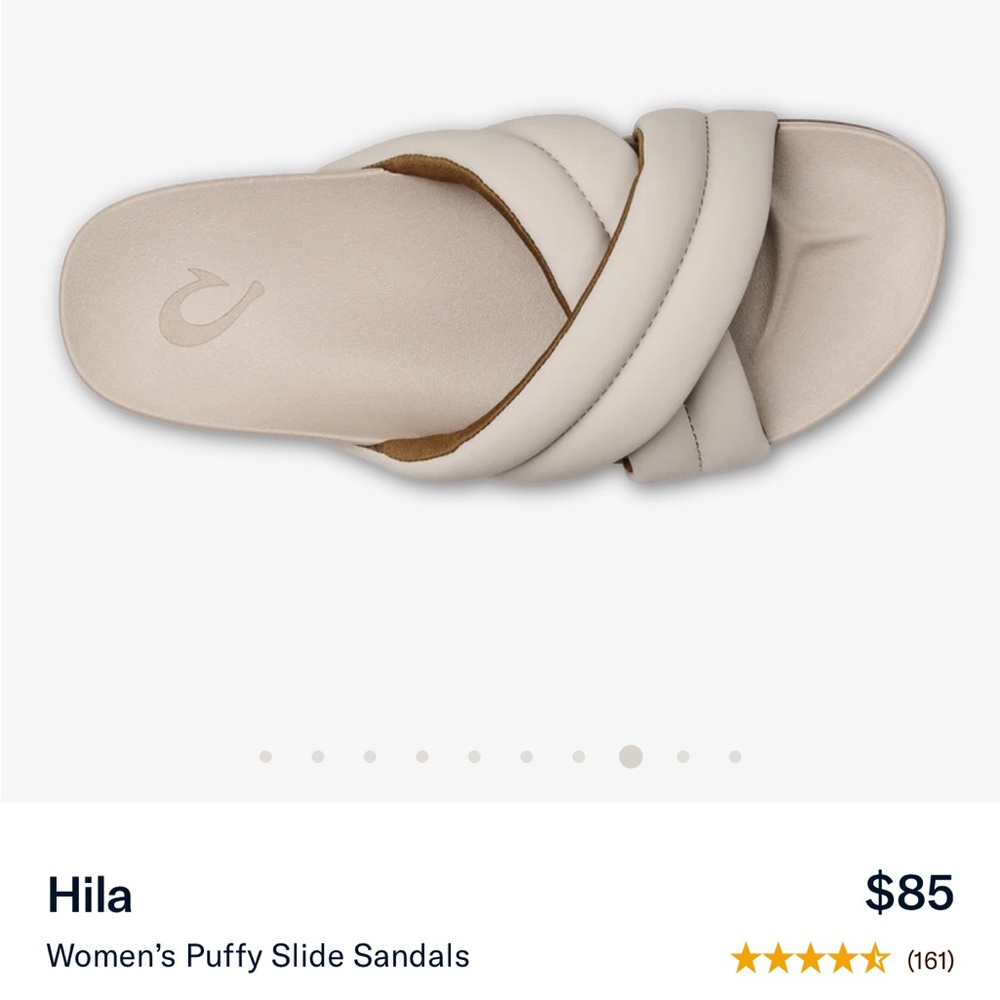 OluKai Women's Puffy Slide Sandals - Cream